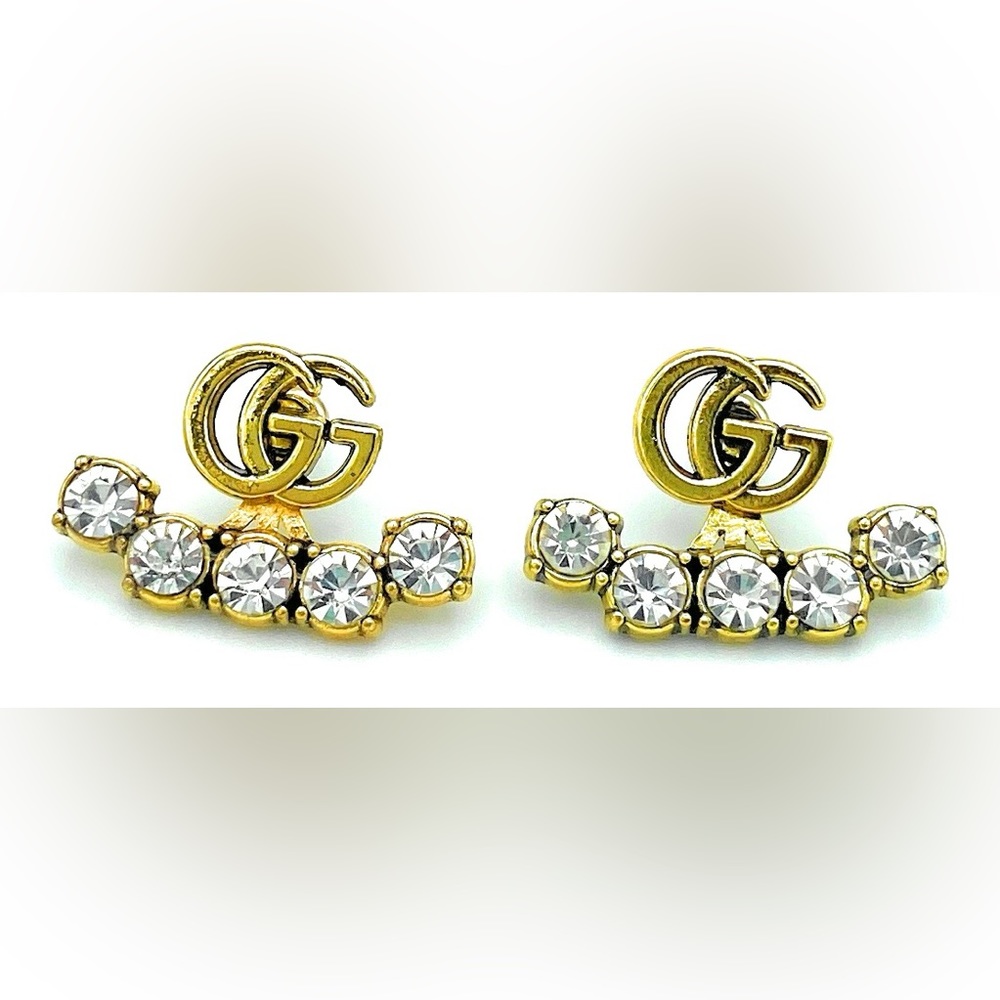 Gold GG Crystal Earring